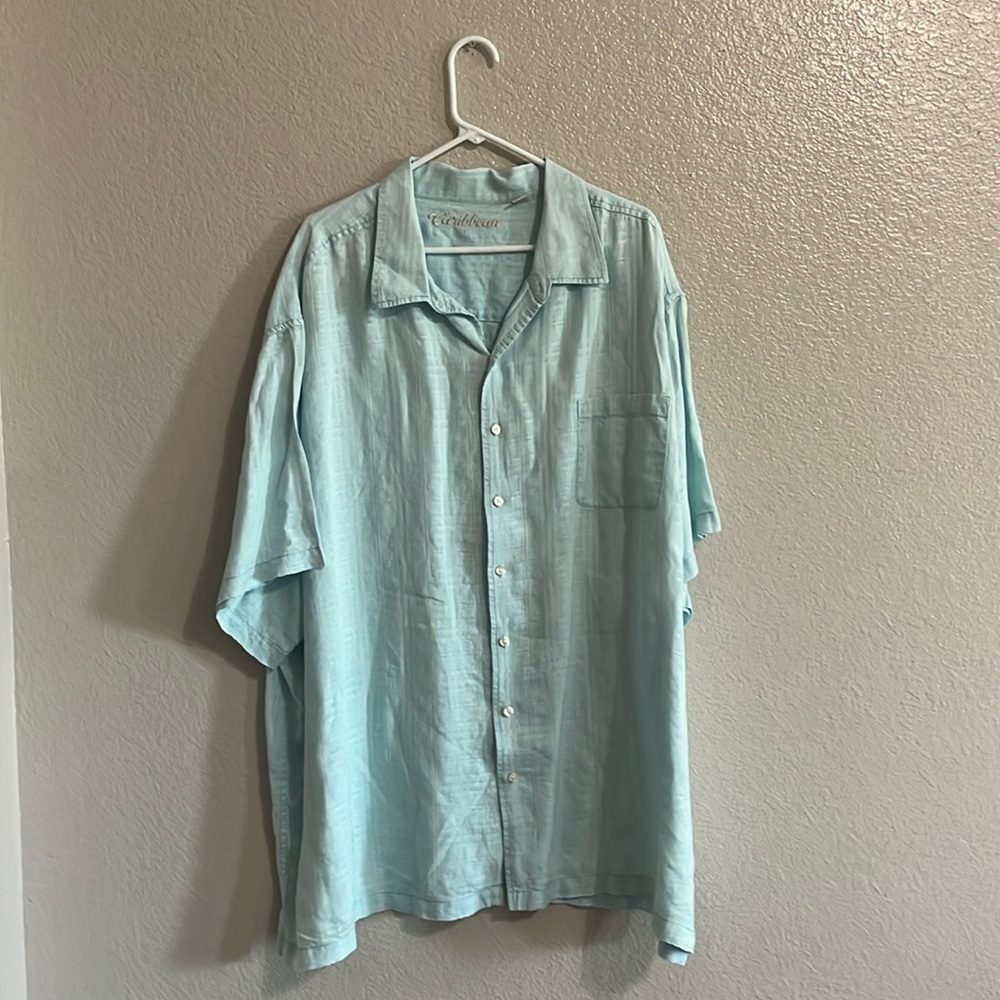 Caribbean Brand Men's Hawaiian Camp Shirt